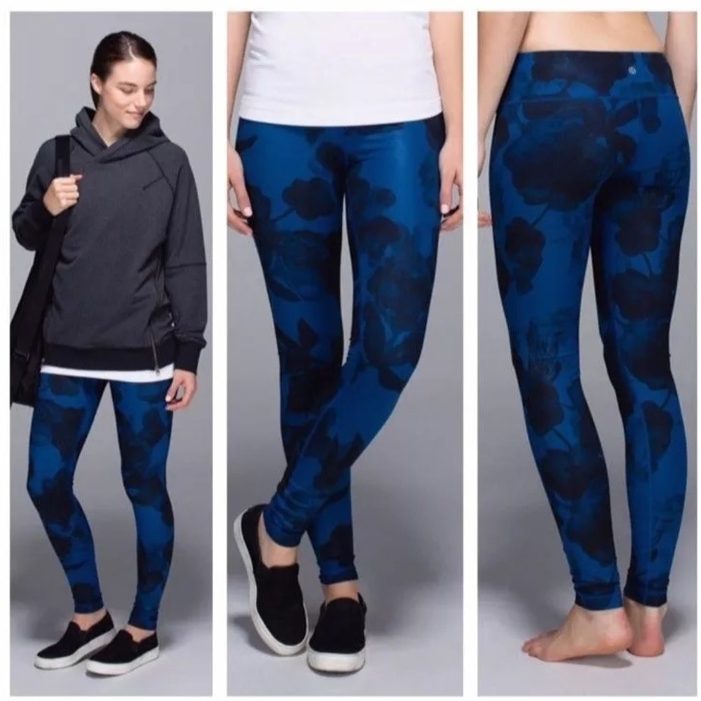 Lululemon Wunder Under Jumbo Inky floral 6 legging